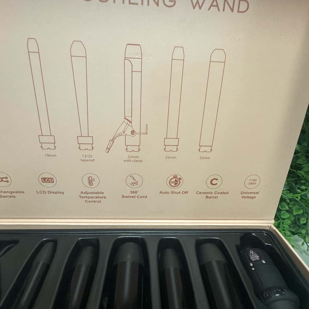 NWT 5-in-1 Curling Wand Set | Interchangeable Barrels +‎ LCD Display - Picture 8 of 8